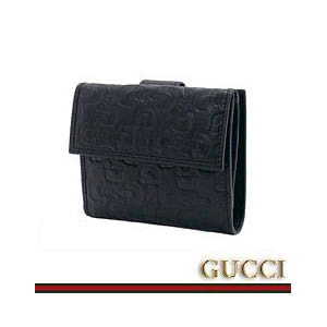 GUCCIグッチ ホースビットレザーWホック 小銭入れ付き 二つ折り財布 143387 BNH1N