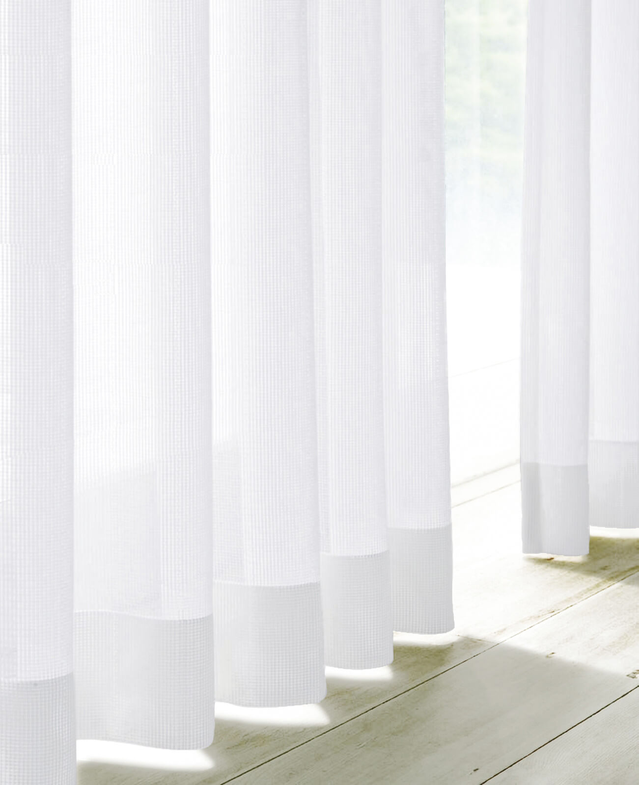 遮熱ミラーレースカーテン2枚組 ホワイト100×133cm